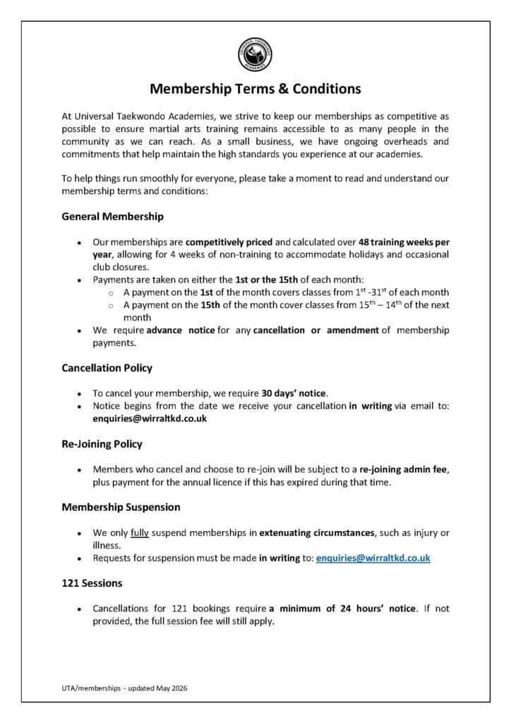 Membership Terms &amp; Conditions